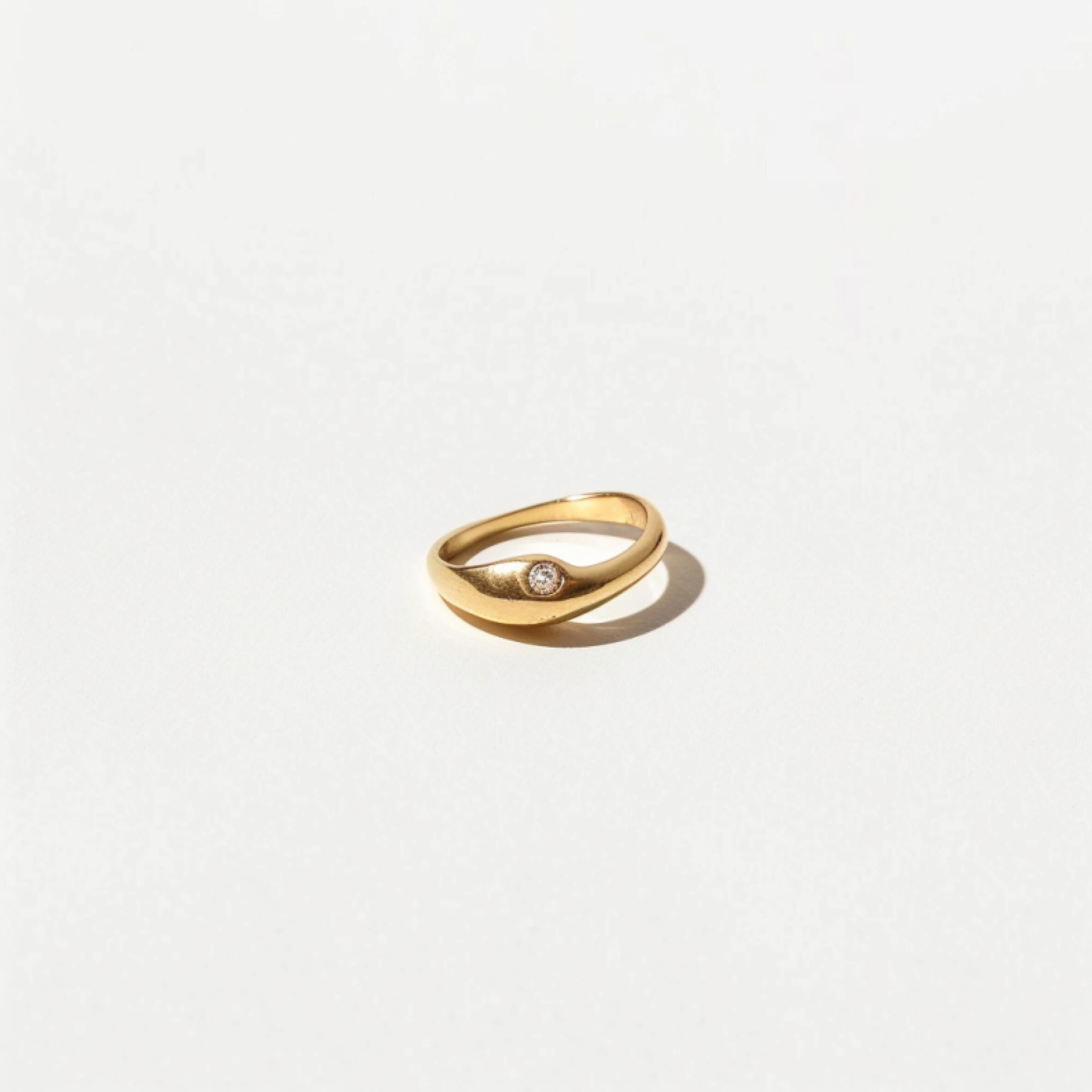 Gold loop ring